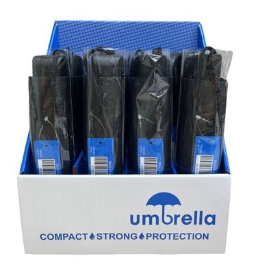 12Pcs Dispaly Box Umbrella  Pongee  Foldable Umbrella 25cm Length 94cm Diameter