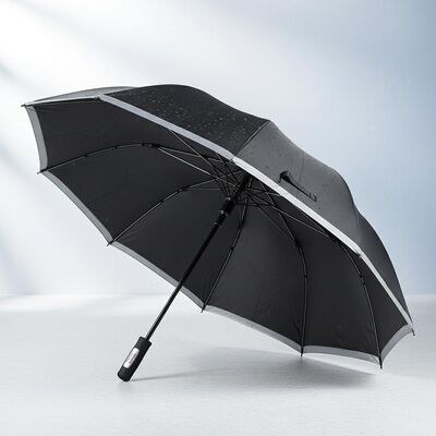 105 सेमी खुला व्यास, फाइबरग्लास रिब्स, और परावर्तक किनारे ट्रिम के साथ बड़ा स्वचालित यात्रा छतरी