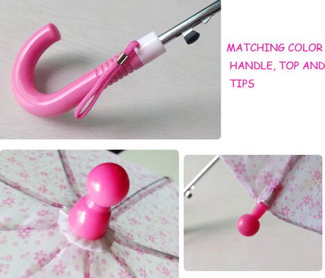 खुले व्यास 90 से कम बच्चों के लिए कॉम्पैक्ट छाता प्लास्टिक हैंडल धातु फ्रेम और धातु शाफ्ट सहित हर रोज के लिए एकदम सही