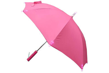 अनुकूलित लड़कियों गुलाबी छाता आसान मैनुअल ओपन टिप्स पर एलईडी के साथ 19 इंच का उपयोग करें