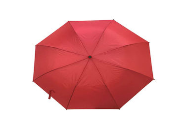 रेड विंडप्रूफ फोल्डेबल छाता छाता 27 इंच मजबूत मौसम के लिए मजबूत