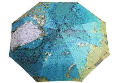 स्वनिर्धारित मुद्रित 3 गुना छाता, सूर्य या वर्षा के लिए मिनी स्वचालित छाता