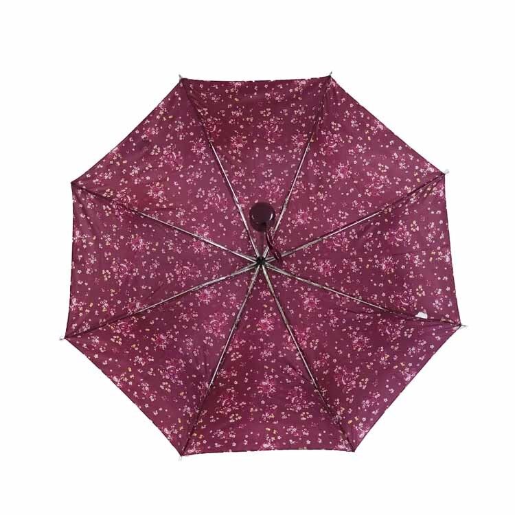 वाटरप्रूफ फोल्डेबल छाता कॉम्पैक्ट डिज़ाइन कैरीिंग केस शामिल हल्के पोर्टेबल यात्रा सुरक्षा