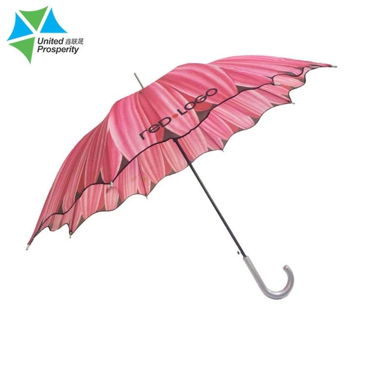 बरसात के दिनों के लिए कॉम्पैक्ट मजबूत ऑटो ओपन स्टिक छाता गुलाबी लंबाई 70-100 सेमी